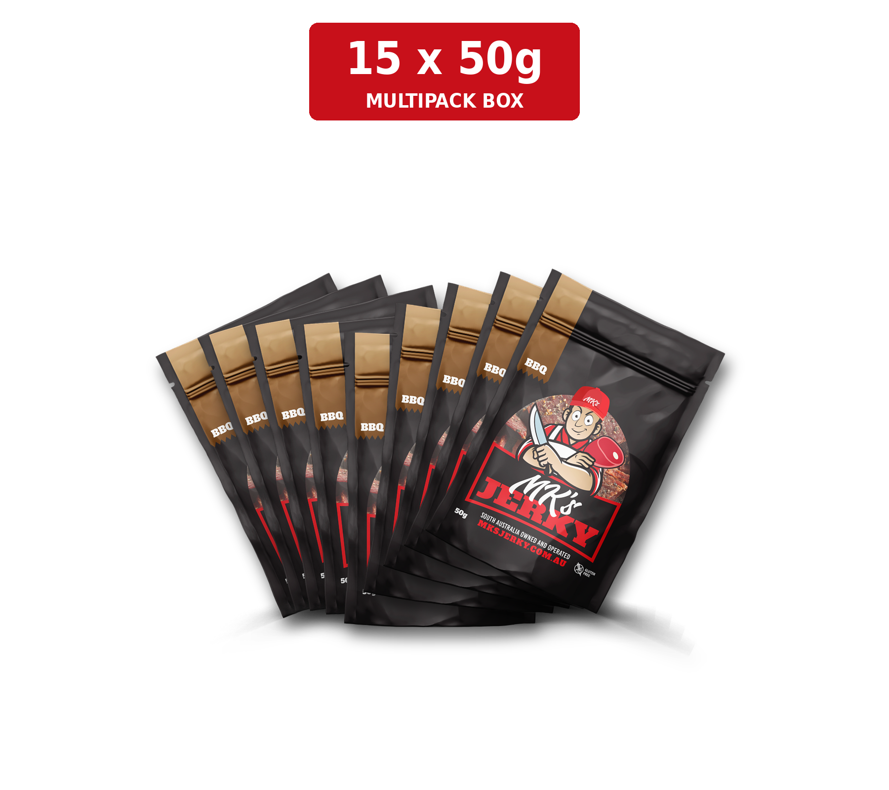 MK's BBQ Beef Jerky 15 x 50g Box