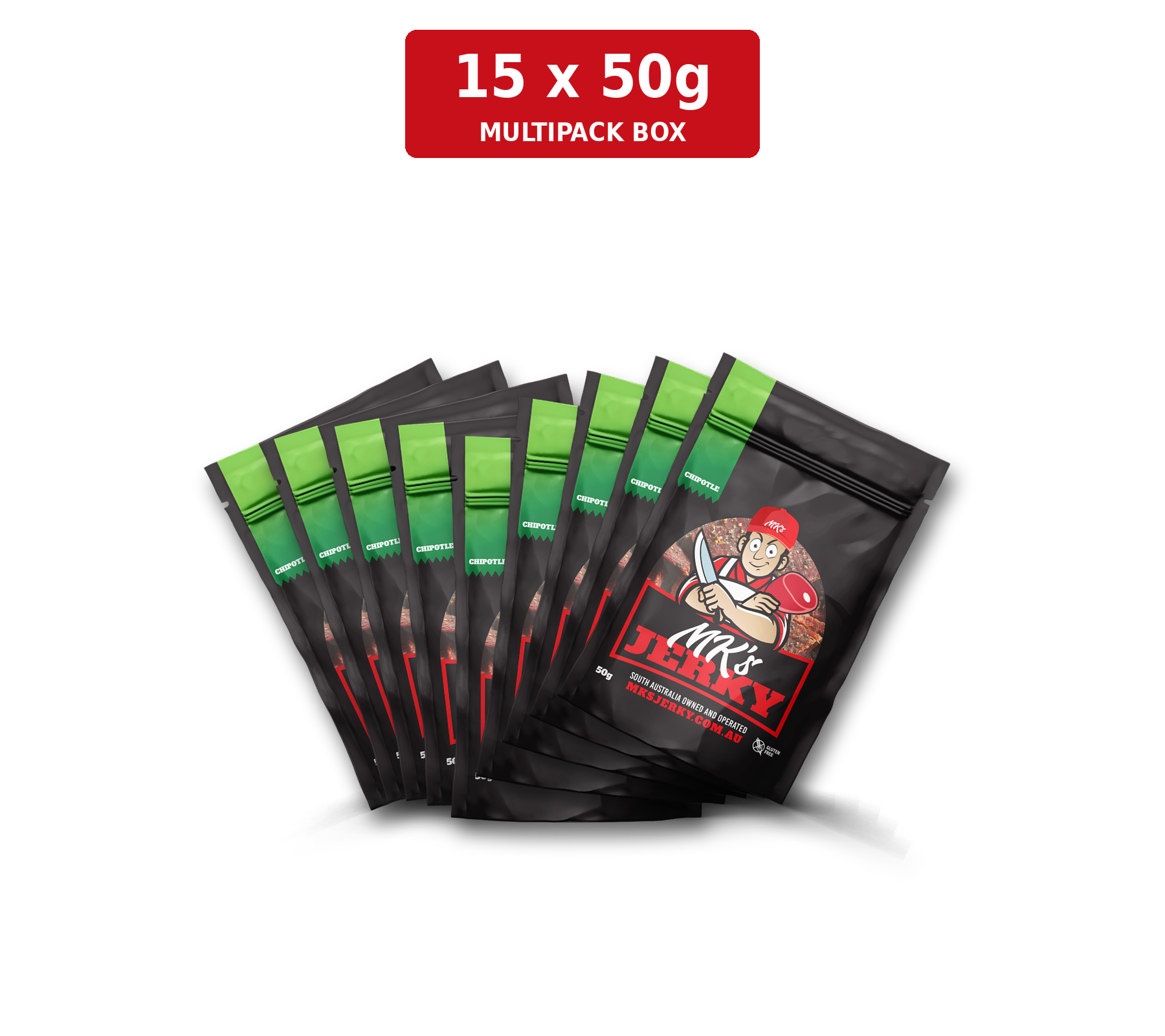 MK's Chipotle Beef Jerky 15 x 50g Box