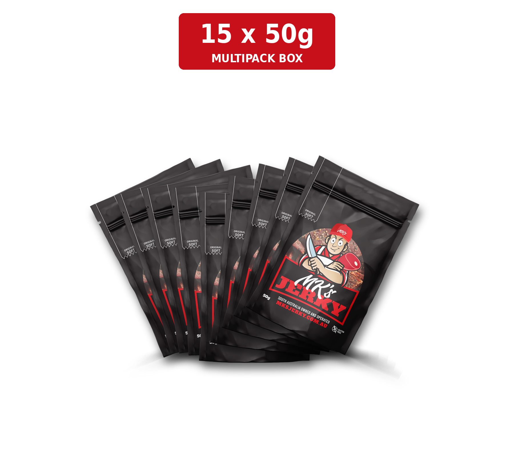 MK's Soft Original Beef Jerky 15 x 50g Box