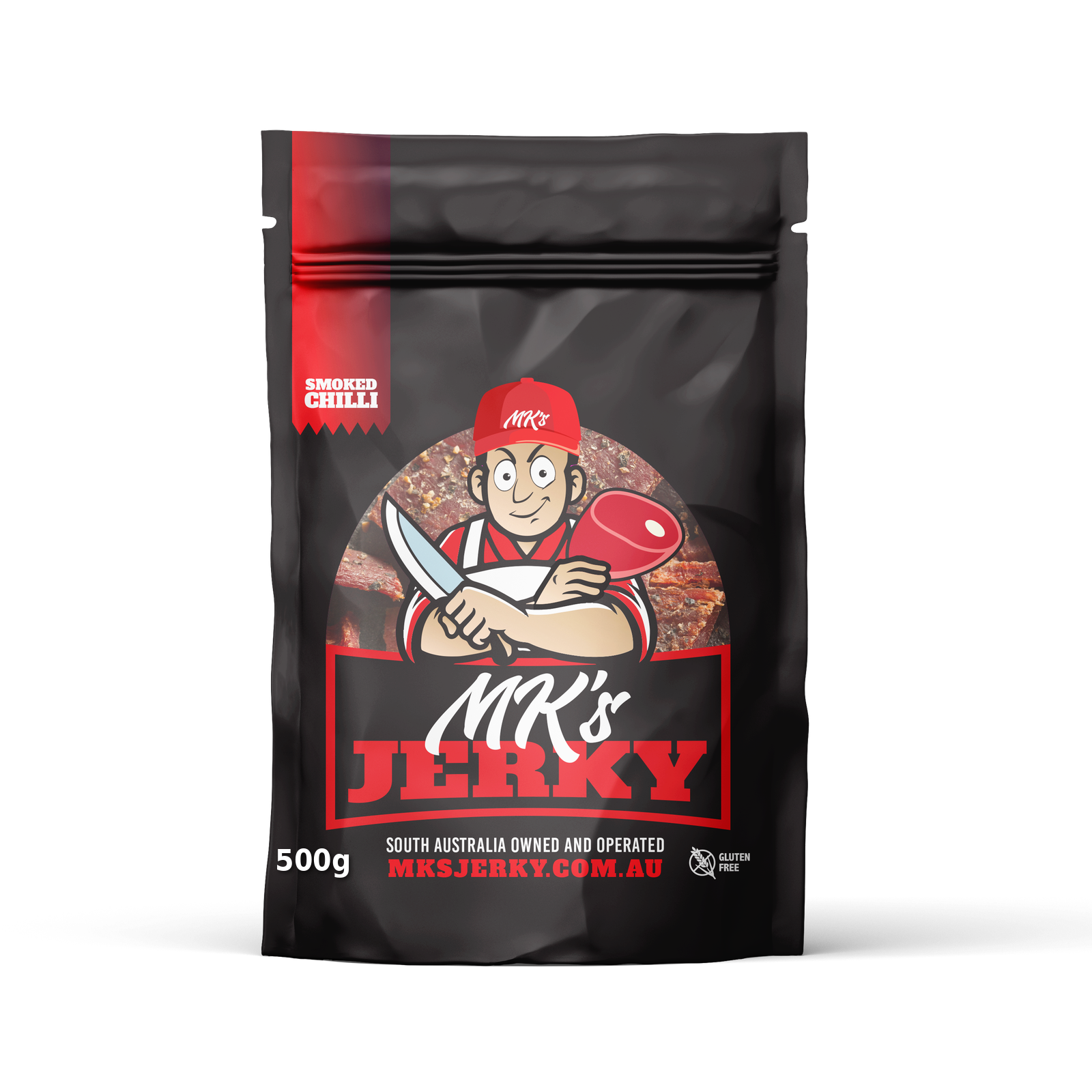 MK's Smoked Chilli Beef Jerky 500g